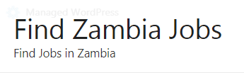 The best website for jobs in Zambia.